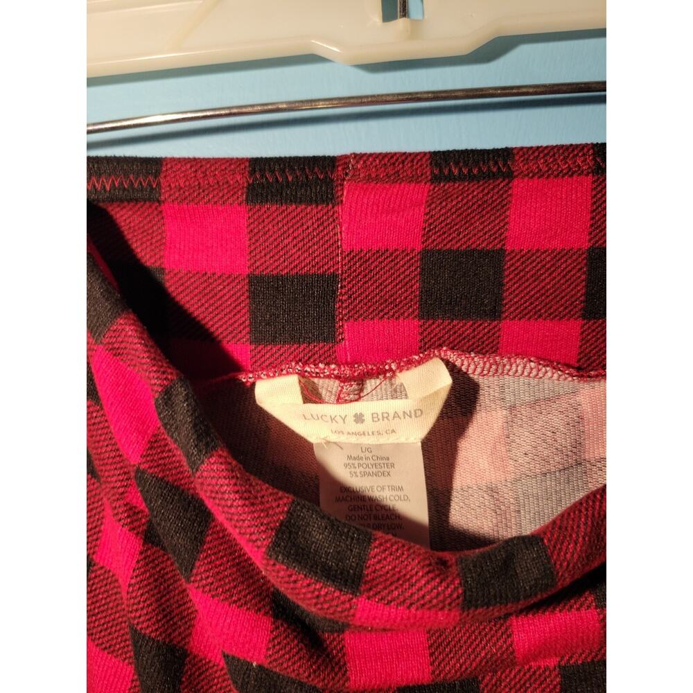 Lucky Brand Womens Red/Black Flannel Pajama Pants Size L